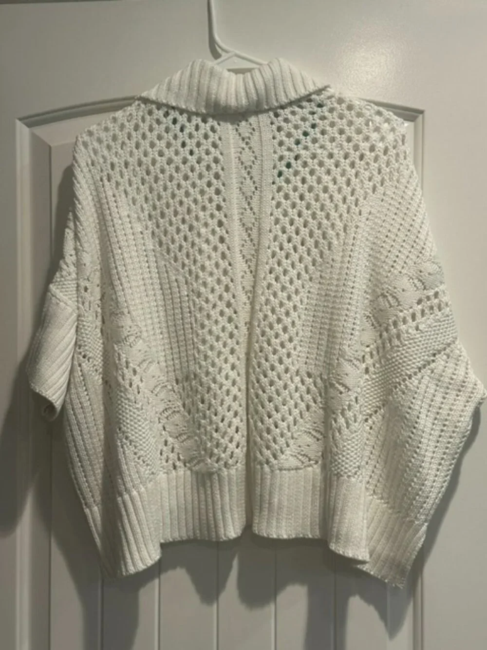 NWOT Free People To The Point Polo Sweater Optic White size- SMALL